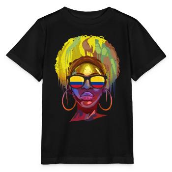 Kolumbien - Stanley/Stella Kinder T-Shirt MINI CREATOR  - Schwarz - Vorne - Mikhail (115cm)
