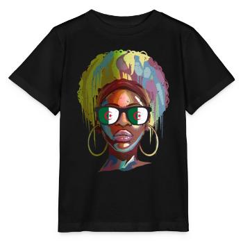 Algeria - Stanley/Stella MINI CREATOR Kids’ T-Shirt - black - Front - Mikhail (115cm)