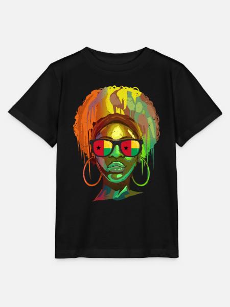 Guinea-Bissau - Stanley/Stella Kinder T-Shirt MINI CREATOR - Schwarz
