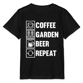 Hobby jardinier jardin café jardin bière - T-shirt bio MINI CREATOR Stanley/Stella Enfant - noir - Devant - Mikhail (115cm)