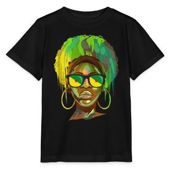 Französisch-Guayana - Stanley/Stella Kinder T-Shirt MINI CREATOR  - Schwarz - Vorne - Mikhail (115cm)