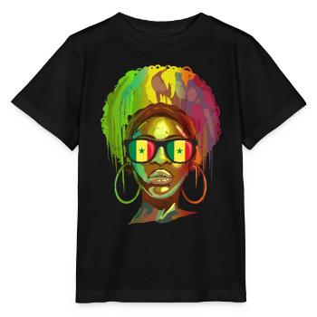 Sénégal - T-shirt bio MINI CREATOR Stanley/Stella Enfant - noir - Devant - Mikhail (115cm)
