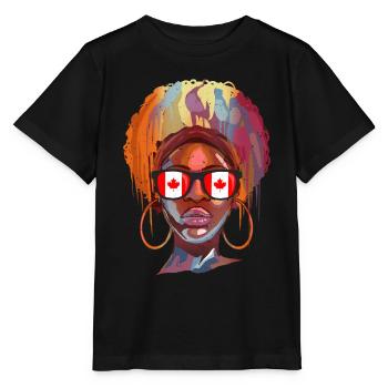Kanada - Stanley/Stella Kinder T-Shirt MINI CREATOR  - Schwarz - Vorne - Mikhail (115cm)