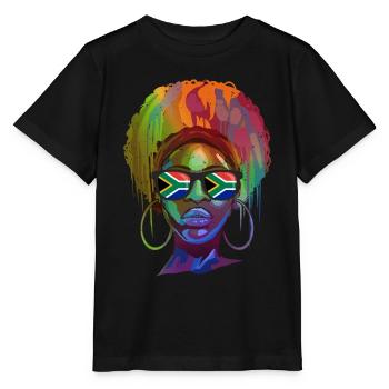 Südafrika - Stanley/Stella Kinder T-Shirt MINI CREATOR  - Schwarz - Vorne - Mikhail (115cm)