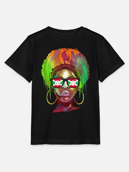 Burundi - Stanley/Stella Kinder T-Shirt MINI CREATOR - Schwarz