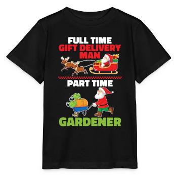Hobbygärtner Garten Weihnachtsmann - Stanley/Stella Kinder T-Shirt MINI CREATOR  - Schwarz - Vorne - Mikhail (115cm)