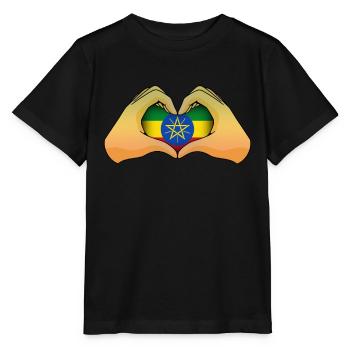 Ethiopia - Stanley/Stella MINI CREATOR Kids’ T-Shirt - black - Front - Mikhail (115cm)