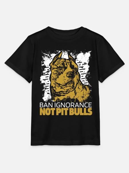 Pitbull Ignoranz Pitbull Verbot - Stanley/Stella Kinder T-Shirt MINI CREATOR - Schwarz