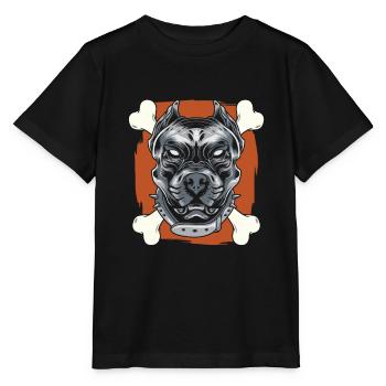 Pitbull Bone Pitbull Interdiction - T-shirt bio MINI CREATOR Stanley/Stella Enfant - noir - Devant - Mikhail (115cm)