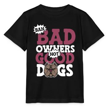 Pitbull Pitbull Interdiction - T-shirt bio MINI CREATOR Stanley/Stella Enfant - noir - Devant - Mikhail (115cm)