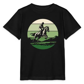 Équitation équestre d’endurance - T-shirt bio MINI CREATOR Stanley/Stella Enfant - noir - Devant - Mikhail (115cm)