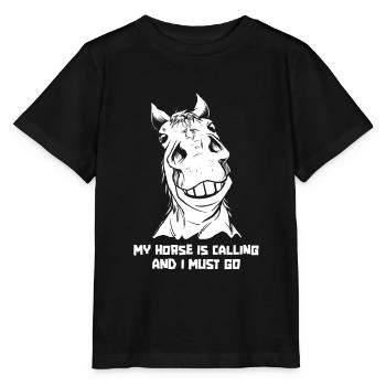 Équitation équestre d’endurance - T-shirt bio MINI CREATOR Stanley/Stella Enfant - noir - Devant - Mikhail (115cm)