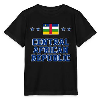 Central African Republic - Stanley/Stella MINI CREATOR Kids’ T-Shirt - black - Front - Mikhail (115cm)