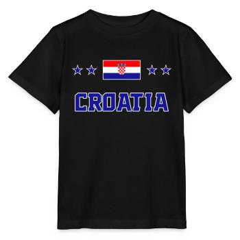 Kroatien - Stanley/Stella Kinder T-Shirt MINI CREATOR  - Schwarz - Vorne - Mikhail (115cm)