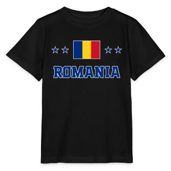 Rumänien - Stanley/Stella Kinder T-Shirt MINI CREATOR  - Schwarz - Vorne - Mikhail (115cm)