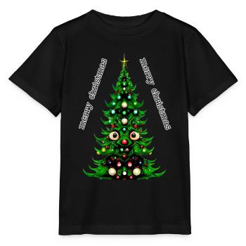 merry christmas - Stanley/Stella MINI CREATOR Kids’ T-Shirt - black - Front - Mikhail (115cm)