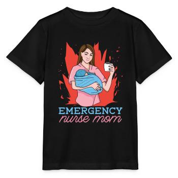 Krankenschwester Mutter Notfall Krankenschwester - Stanley/Stella Kinder T-Shirt MINI CREATOR  - Schwarz - Vorne - Mikhail (115cm)