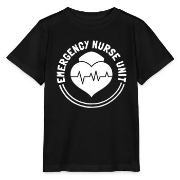 Krankenschwester Herz Notfall Krankenschwester - Stanley/Stella Kinder T-Shirt MINI CREATOR  - Schwarz - Vorne - Mikhail (115cm)