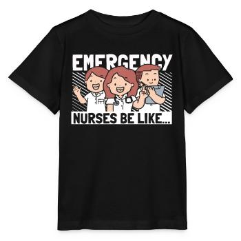 Krankenschwester Lustig Notfall Krankenschwester - Stanley/Stella Kinder T-Shirt MINI CREATOR  - Schwarz - Vorne - Mikhail (115cm)