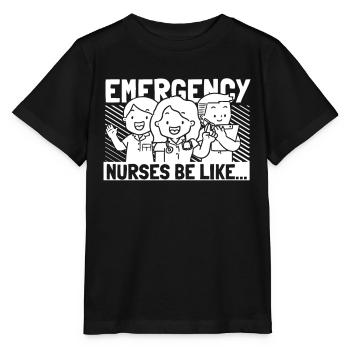 Krankenschwester Lustig Notfall Krankenschwester - Stanley/Stella Kinder T-Shirt MINI CREATOR  - Schwarz - Vorne - Mikhail (115cm)