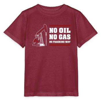 Ölfeld Bohrinsel Fracking - Stanley/Stella Kinder T-Shirt MINI CREATOR  - Burgunderrot - Vorne - Kain (125cm)