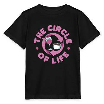 Café Café Café Vin Le Cercle De La Vie - T-shirt bio MINI CREATOR Stanley/Stella Enfant - noir - Devant - Mikhail (115cm)