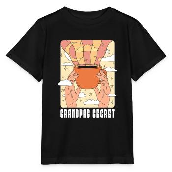 Coffee Cafe Grandfather Coffee Wine Grandpas Secret - Stanley/Stella MINI CREATOR Kids’ T-Shirt - black - Front - Mikhail (115cm)