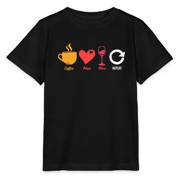 Café Café Amour Café Vin - T-shirt bio MINI CREATOR Stanley/Stella Enfant - noir - Devant - Mikhail (115cm)