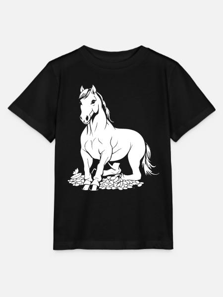 Pferd Reitsport - Stanley/Stella Kinder T-Shirt MINI CREATOR  - Schwarz