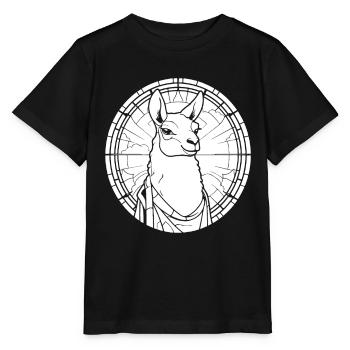 Christian Christianity Lama - Stanley/Stella MINI CREATOR Kids’ T-Shirt - black - Front - Mikhail (115cm)