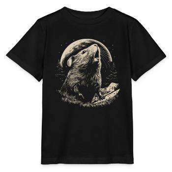 Guinea Pig Guinea Pig Moon - Stanley/Stella MINI CREATOR Kids’ T-Shirt - black - Front - Mikhail (115cm)