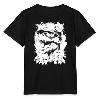 Trex T Rex Dino - T-shirt bio MINI CREATOR Stanley/Stella Enfant - noir - Devant - Mikhail (115cm)