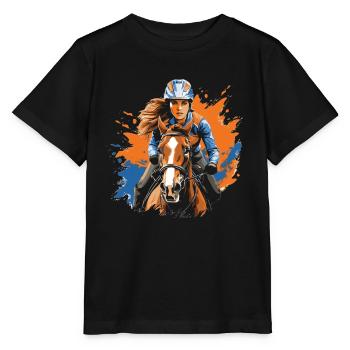 Sports équestres équestres à cheval - T-shirt bio MINI CREATOR Stanley/Stella Enfant - noir - Devant - Mikhail (115cm)