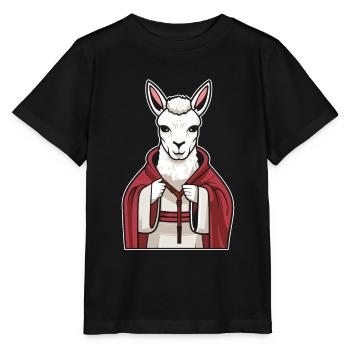 Christian Christianity Lama - Stanley/Stella MINI CREATOR Kids’ T-Shirt - black - Front - Mikhail (115cm)