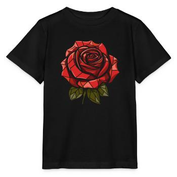 Rose rouge Goth - T-shirt bio MINI CREATOR Stanley/Stella Enfant - noir - Devant - Mikhail (115cm)