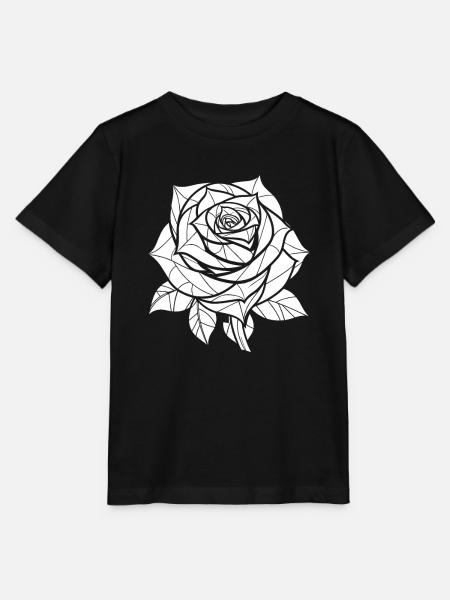 Rote Rose Goth - Stanley/Stella Kinder T-Shirt MINI CREATOR - Schwarz