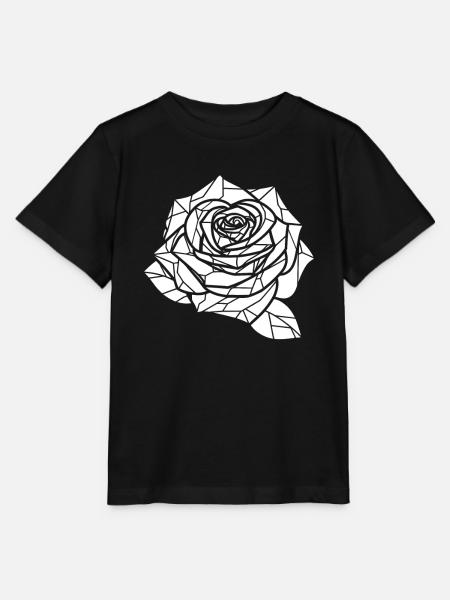 Rote Rose Goth - Stanley/Stella Kinder T-Shirt MINI CREATOR - Schwarz