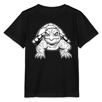 Turtle Angry - Stanley/Stella MINI CREATOR Kids’ T-Shirt - black - Front - Mikhail (115cm)