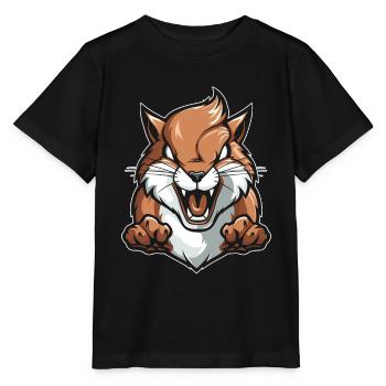 Squirrel Angry - Stanley/Stella MINI CREATOR Kids’ T-Shirt - black - Front - Mikhail (115cm)