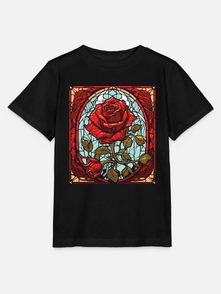 Rote Rose Goth - Stanley/Stella Kinder T-Shirt MINI CREATOR - Schwarz