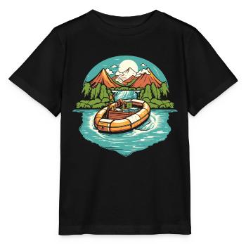 Rafting - T-shirt bio MINI CREATOR Stanley/Stella Enfant - noir - Devant - Mikhail (115cm)