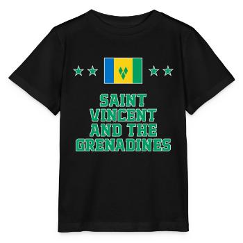 St. Vincent und die Grenadinen - Stanley/Stella Kinder T-Shirt MINI CREATOR  - Schwarz - Vorne - Mikhail (115cm)