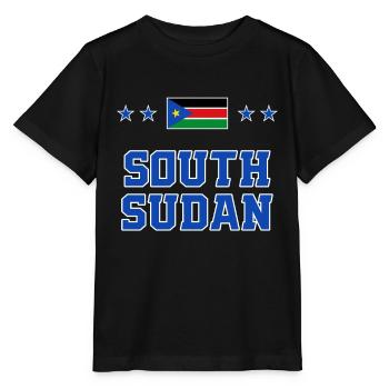 South Sudan - Stanley/Stella MINI CREATOR Kids’ T-Shirt - black - Front - Mikhail (115cm)
