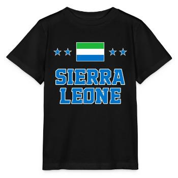 Sierra Leone - Stanley/Stella Kinder T-Shirt MINI CREATOR  - Schwarz - Vorne - Mikhail (115cm)