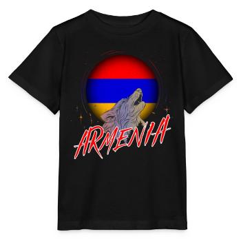 Armenia - Stanley/Stella MINI CREATOR Kids’ T-Shirt - black - Front - Mikhail (115cm)