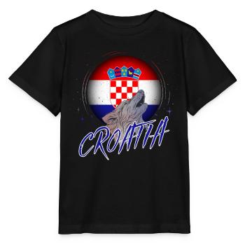 Kroatien - Stanley/Stella Kinder T-Shirt MINI CREATOR  - Schwarz - Vorne - Mikhail (115cm)