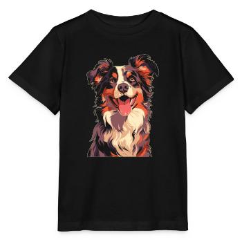 Australian Shepherd - Stanley/Stella Kinder T-Shirt MINI CREATOR  - Schwarz - Vorne - Mikhail (115cm)