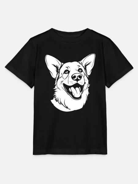 Schäferhund Lächelnd - Stanley/Stella Kinder T-Shirt MINI CREATOR  - Schwarz