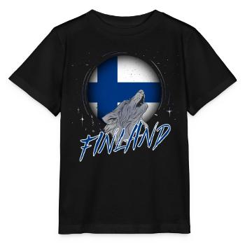 Finnland - Stanley/Stella Kinder T-Shirt MINI CREATOR  - Schwarz - Vorne - Mikhail (115cm)