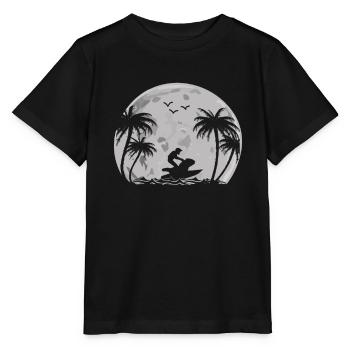 Jet Ski Mond - Stanley/Stella Kinder T-Shirt MINI CREATOR  - Schwarz - Vorne - Mikhail (115cm)